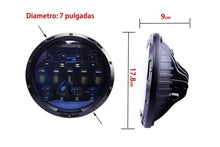 Cargar imagen en el visor de la galería, Farola Universal Led 7&quot; - 135w  - Zafirado -  Drl -Ambar - Blanco 4x4
